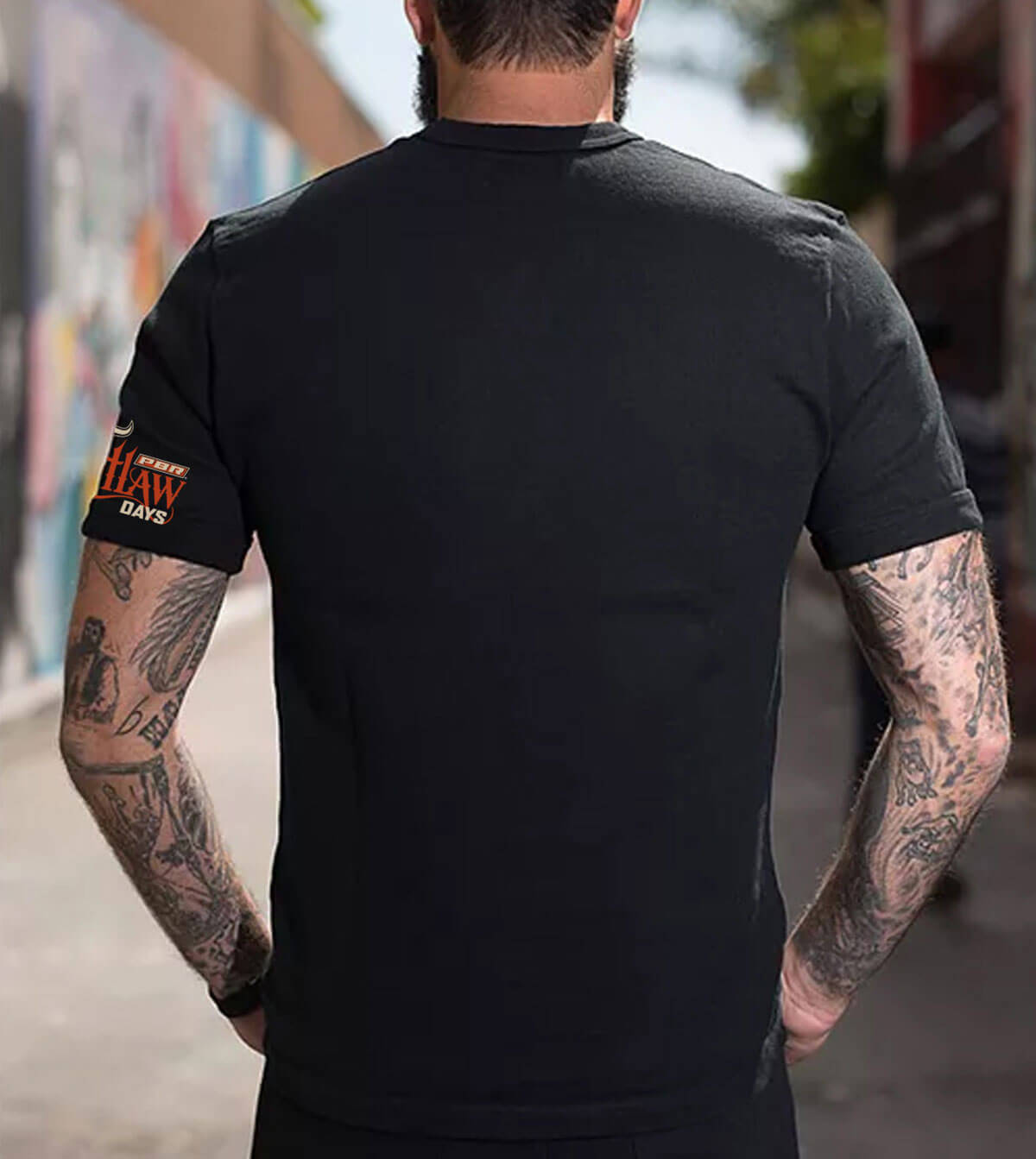Back view of the "Kick the Dust Up" t-shirt.