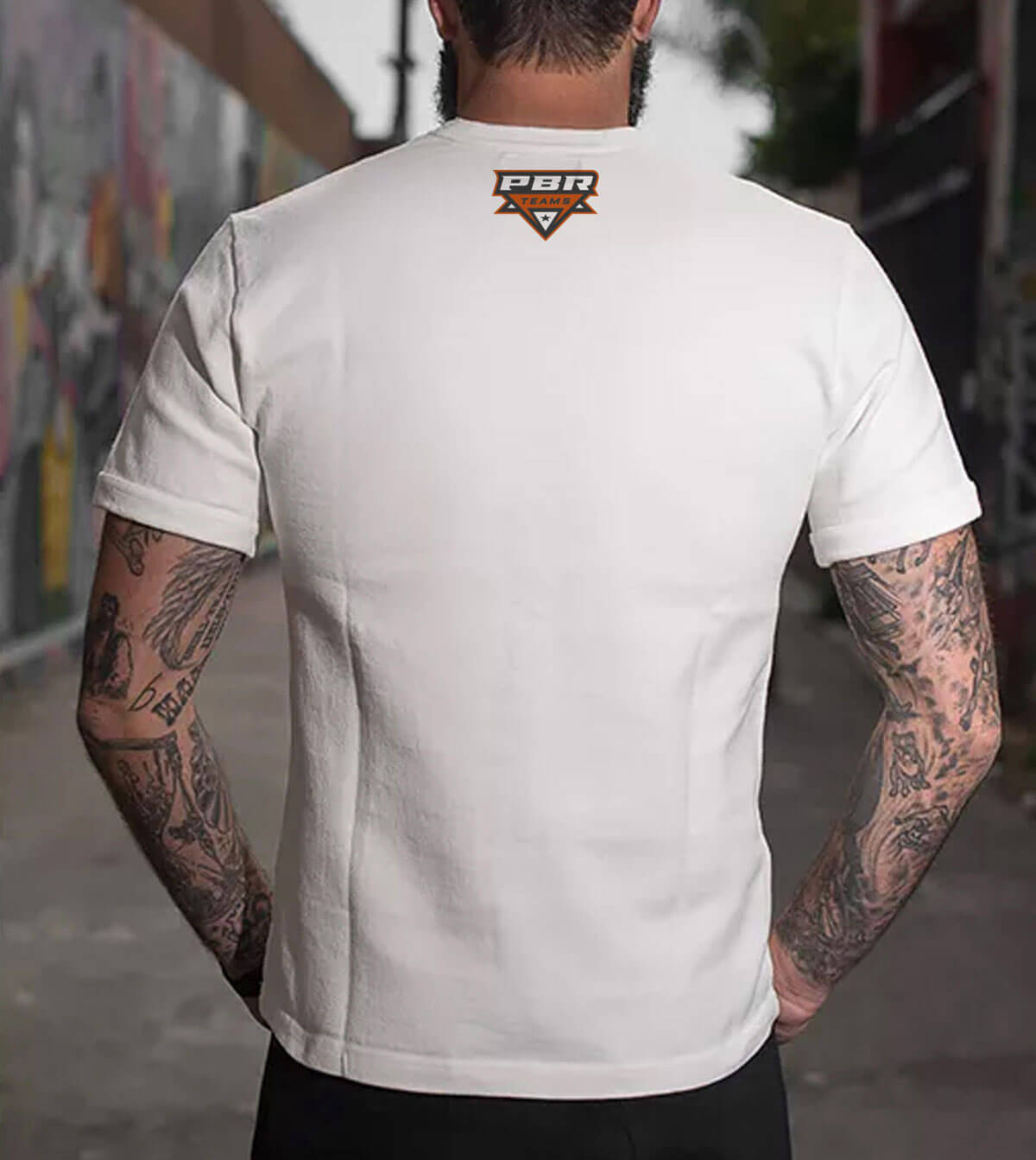 Back view of the "Outlaw Attitude" ft. Koltin Hevalow t-shirt.