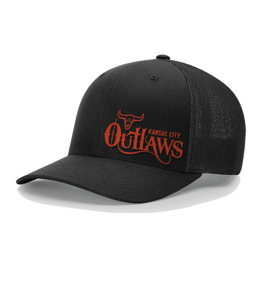 Front view of the KC Outlaws - Fitted Trucker with R-Flex Cap.