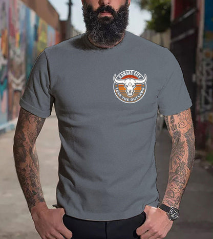 Front view of the "Fear the Outlaws" ft. Bob Mitchell t-shirt.