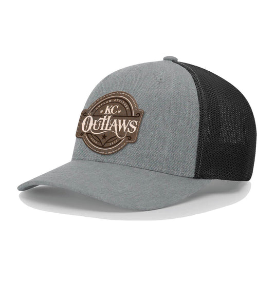 Front view of the "KC Outlaws" Fitted Trucker with R-Flex Cap.