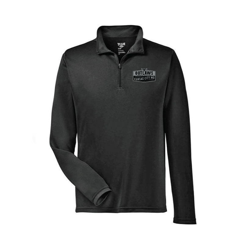 Black pullover with a alternate KC Outlaws logo