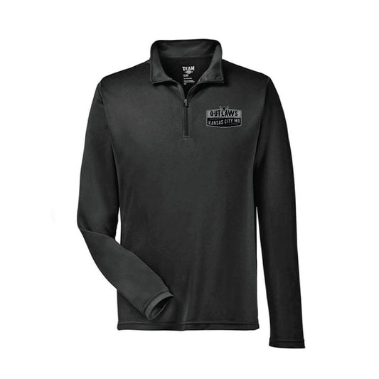 Black pullover with a alternate KC Outlaws logo