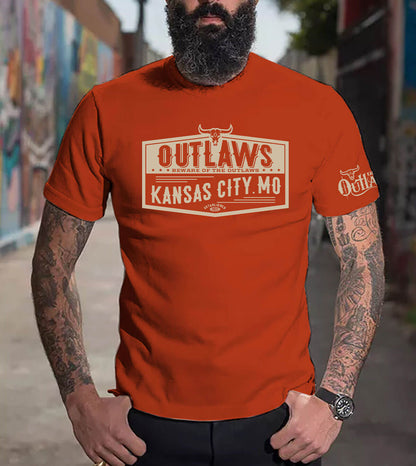 Orange "Beware of the Outlaws" T-Shirt
